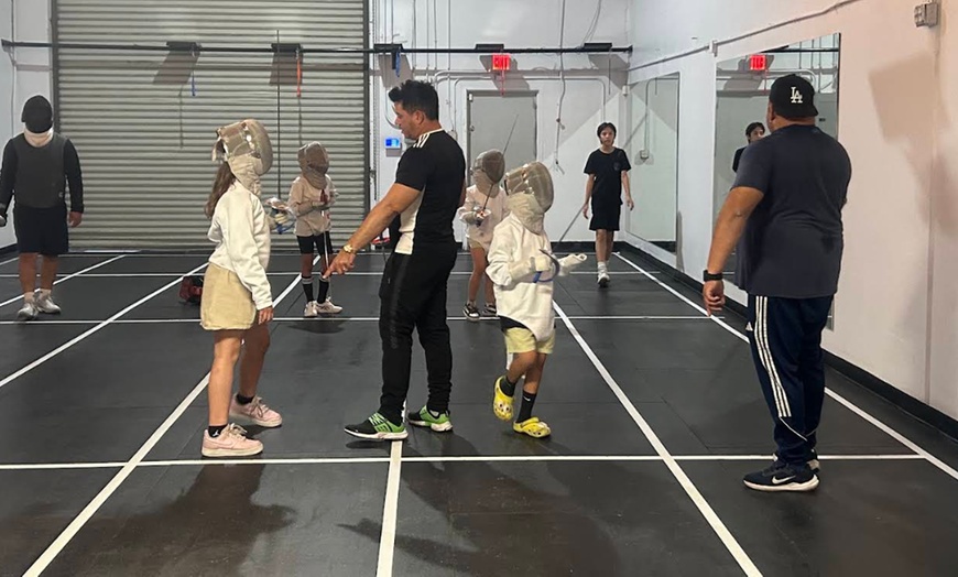 Image 2: Beginner Fencing: 90-Min Class or Four 40-Min Sessions for 1 or 2 (7+)