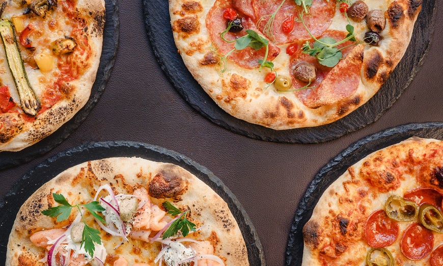 Image 4: Burger with Fries or Pizza and Cocktail, Wine or Beer