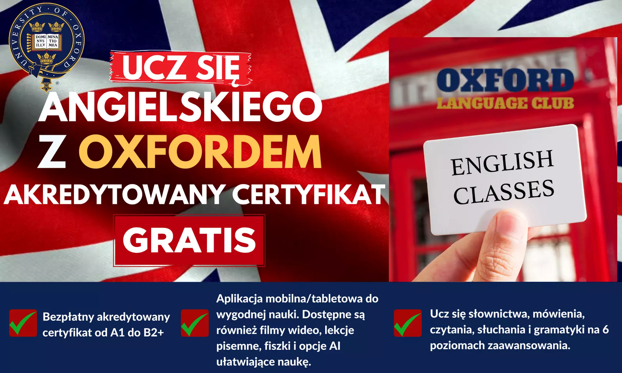 Kurs języka angielskiego z Oxford oraz akredytowany certyfikat