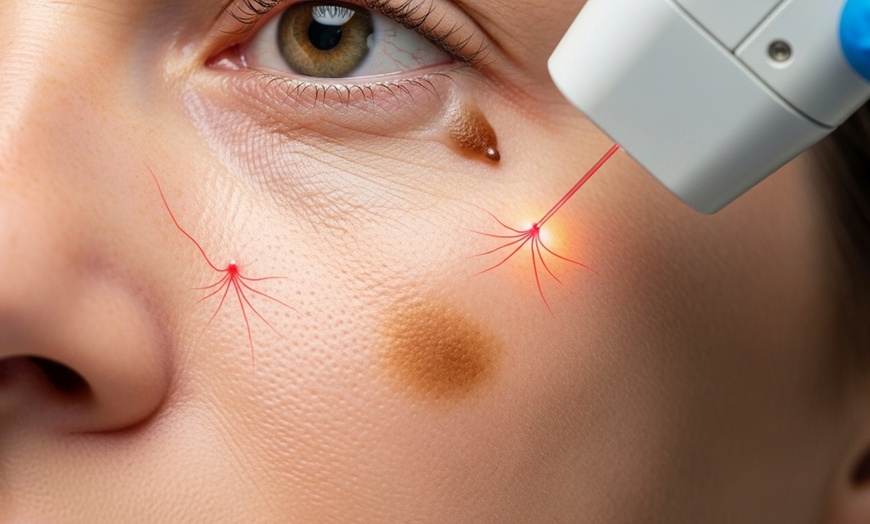 Image 1: 15 or 30-Min Skin Tag, Brown Spot & Spider Vein Removal Up to 6 Spots