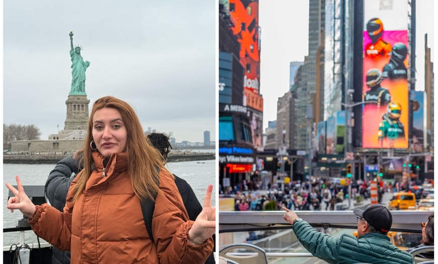 Image 2: Express Sightseeing Bus Tour with Statue of Liberty Boat Cruise Combo