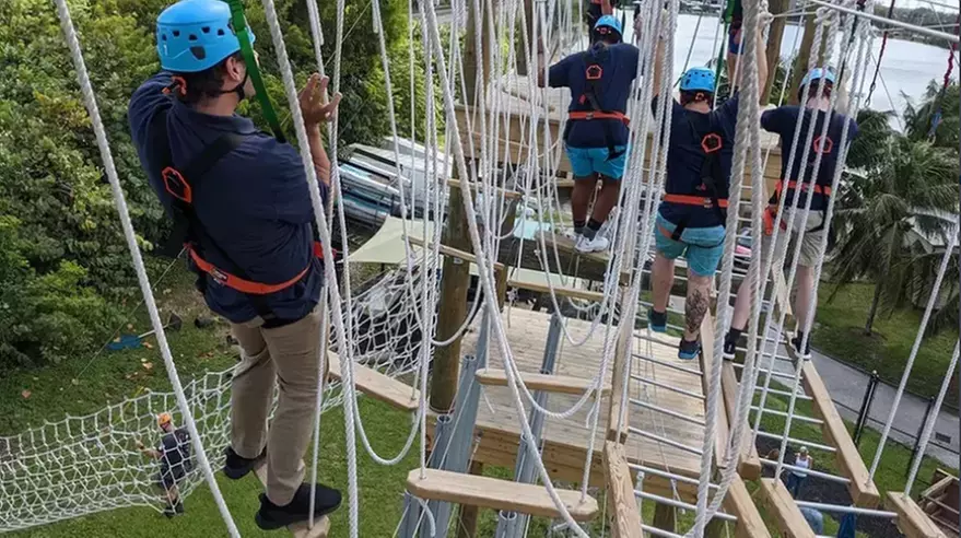 Thrilling Aerial Challenge O-Course at Tigertail Lake in Dania Beach