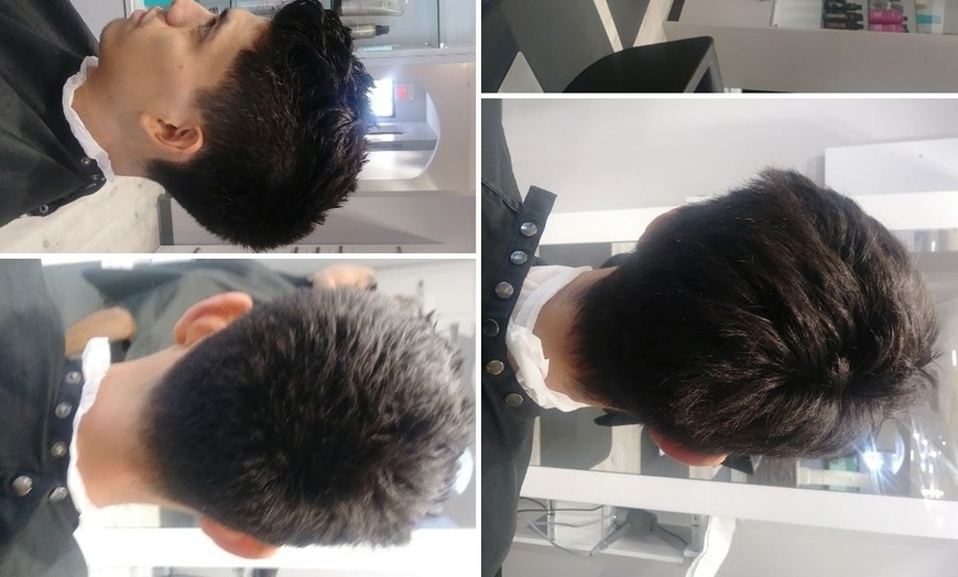 Image 6: Men's Haircut & Style or Color with Hot Towel, Face Mask & Massage