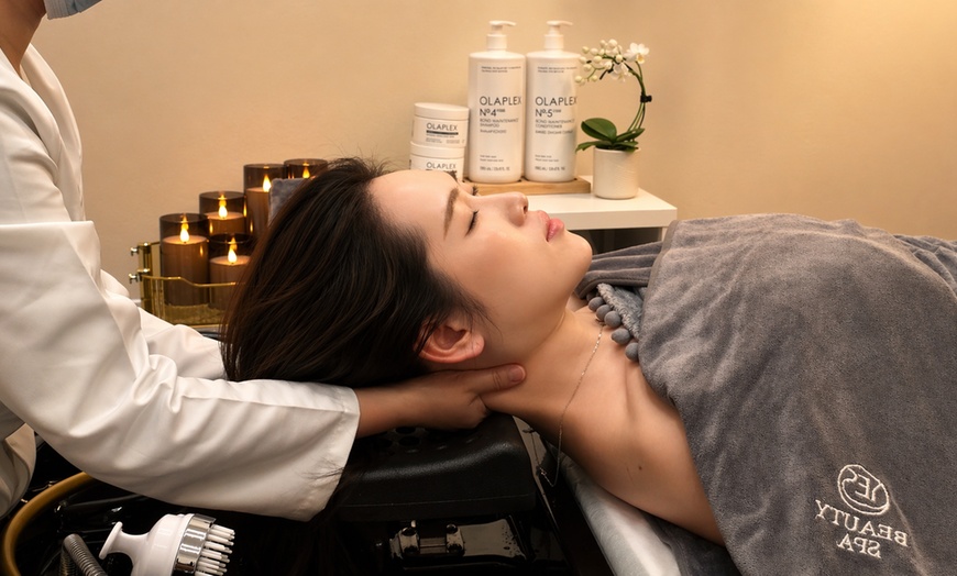 Image 12: Lux HeadSpa for 1-2 w/Shoulder Massage, MiniFacial, Robes & Herbal Tea