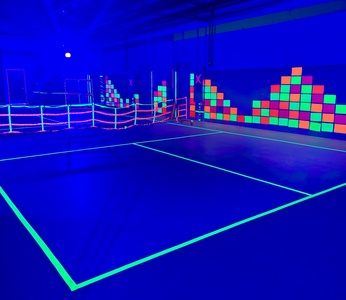 1-Hour Ultimate Glow Sports Party for Up to 15 with Four Games to Choose From - Not Out Ventures LLC