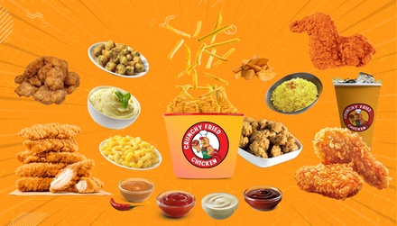 12-Piece Chicken Wing with Side & Sauce - Crunchy fried chicken