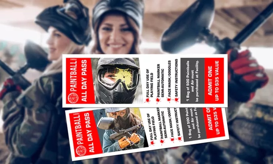 Image 1: Nationwide Paintball Passes with Gun & Mask Rentals