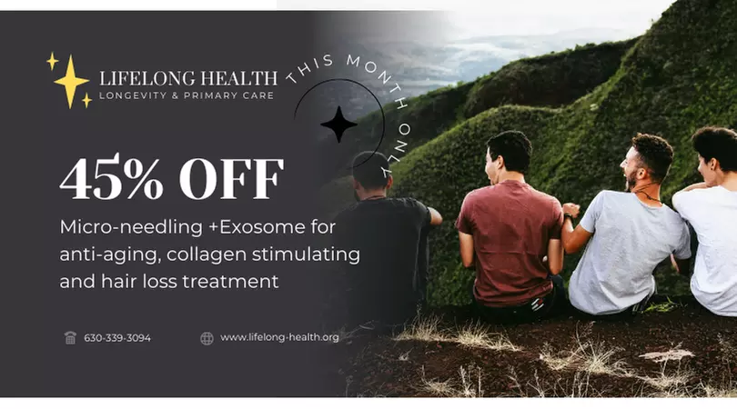 Get 1, 2, or 3 Sessions Professional Micro-Needling +EXO for Hairloss