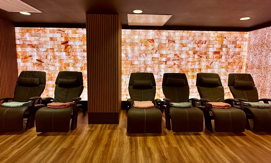 Image 1: Relax with One 45 Min Salt Chamber Session for Two or Four people