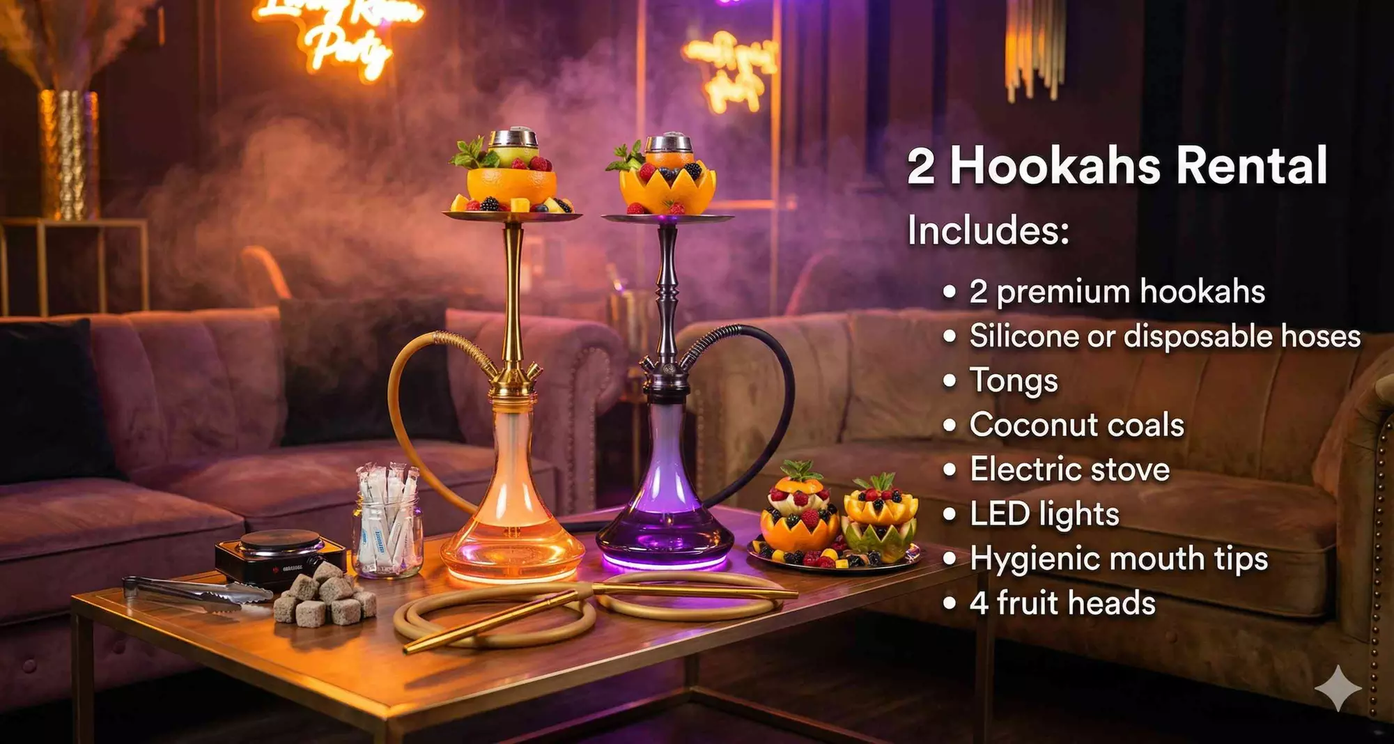 Relax in a Hookah Garden with Shisha and Cocktail Options