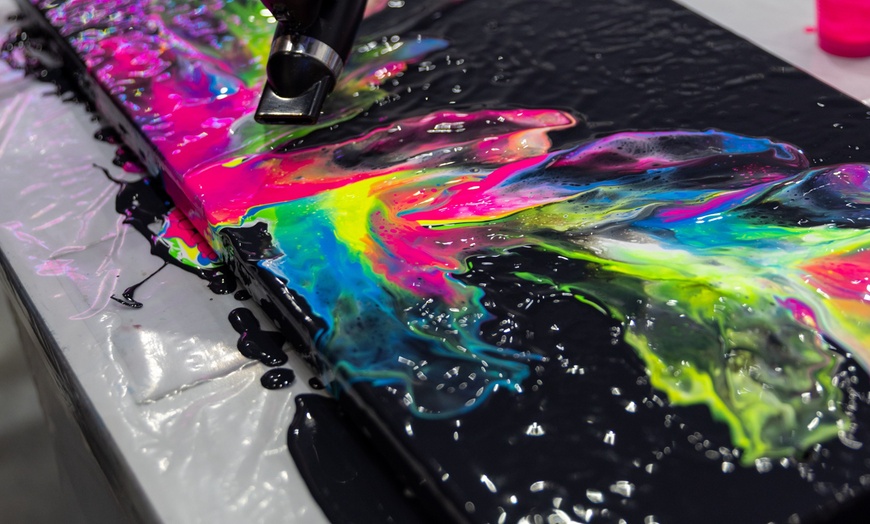 Image 6: Fluid Art Classes with Pour Painting for 1, 2, or 4 People