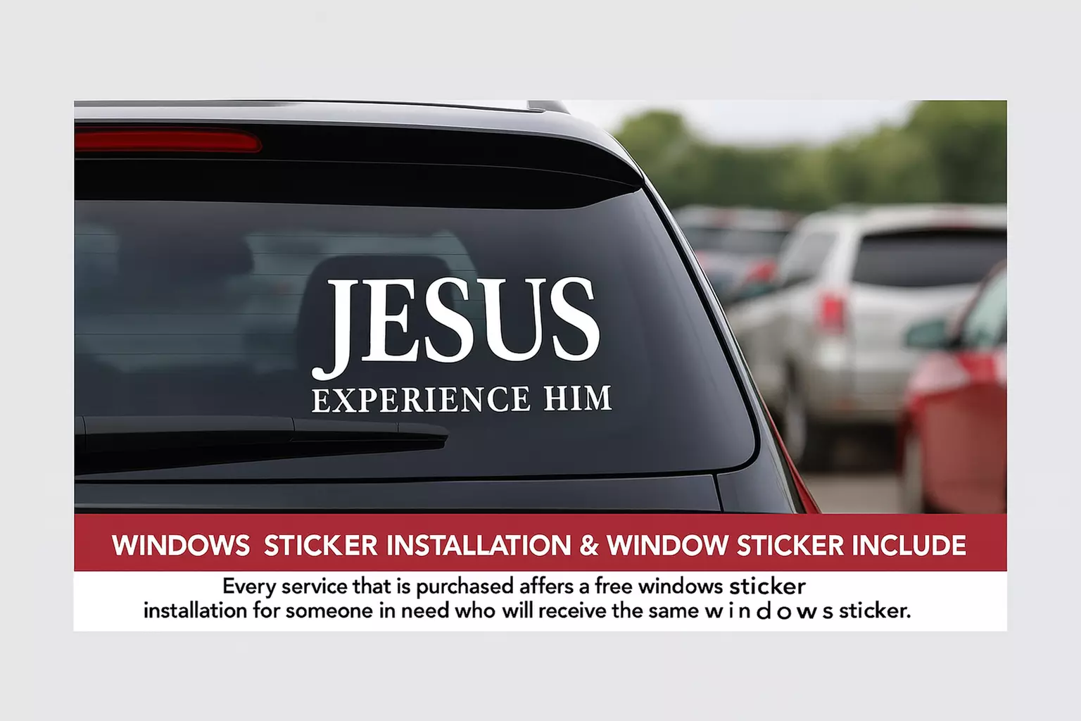 Get Shiny Windows with Jesus Stickers Added!