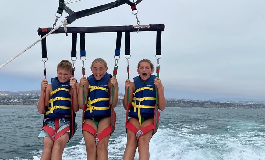 Image 4: Newport Beach From Above: Tandem & Triple Parasail Flight Adventures
