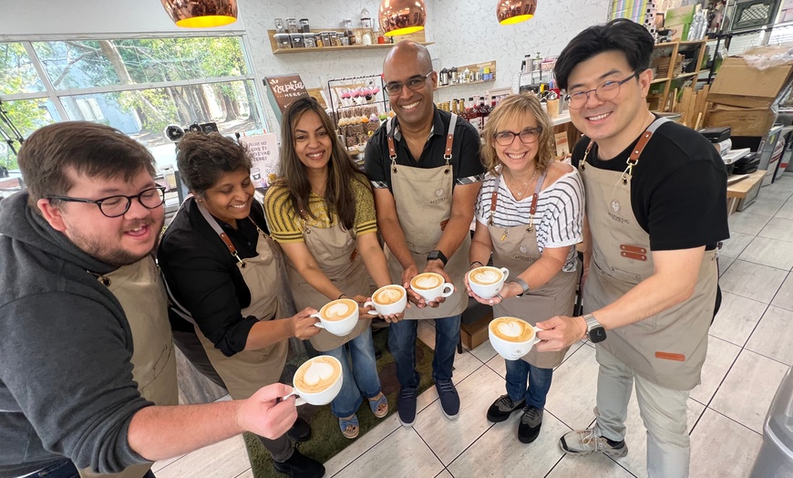 Image 2: Master Beautiful Latte Art: Hands-On Barista Latte Art Class