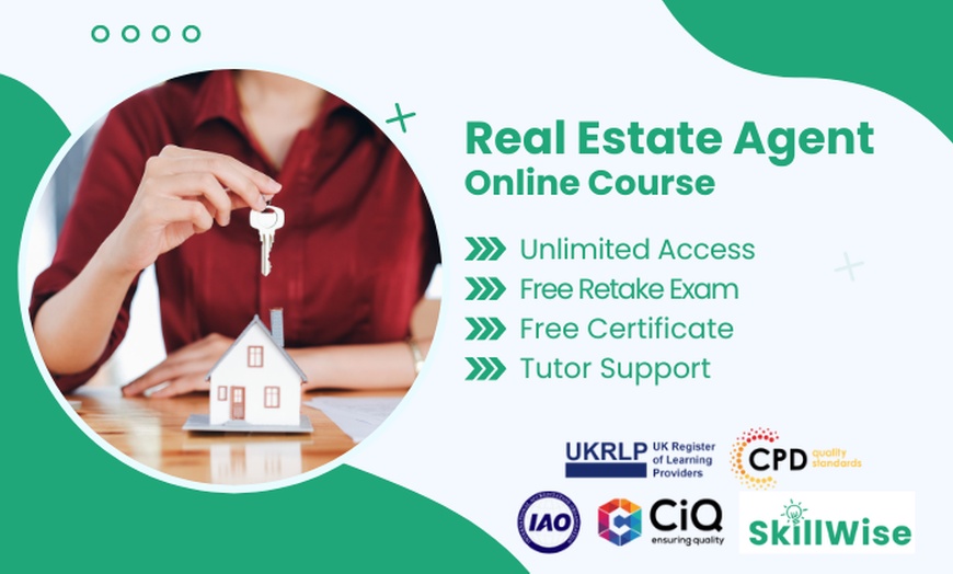 Image 1: Up to 66% Off on Real Estate Agent Course at Skillwise