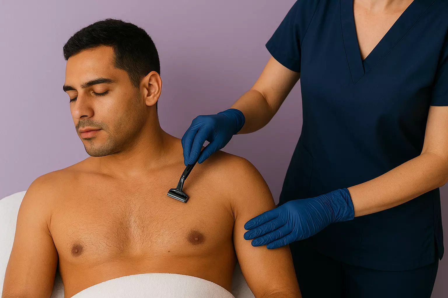 Men’s Full Body Shaving Essentials 3-3.5Hrs or Targeted Areas 1-1.5Hrs