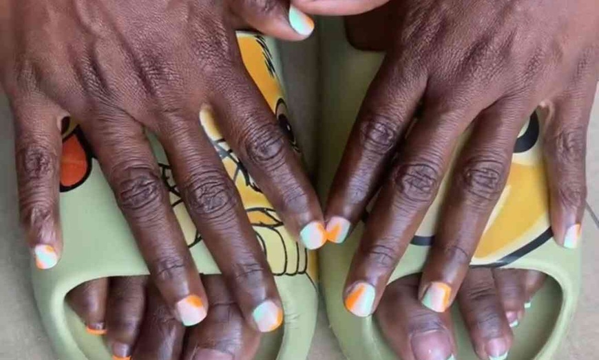 Image 4: Revitalize with Deluxe Manicure & Pedicure with Gel X Shellac at Miboso Massage (Up to 54% Off)