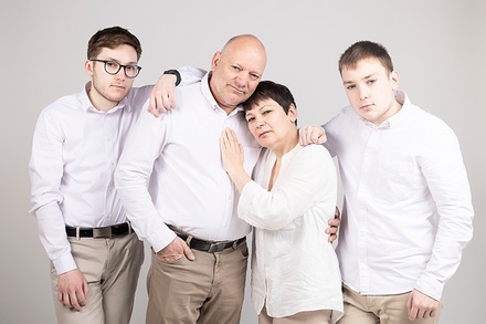 Shooting photo famille en studio
