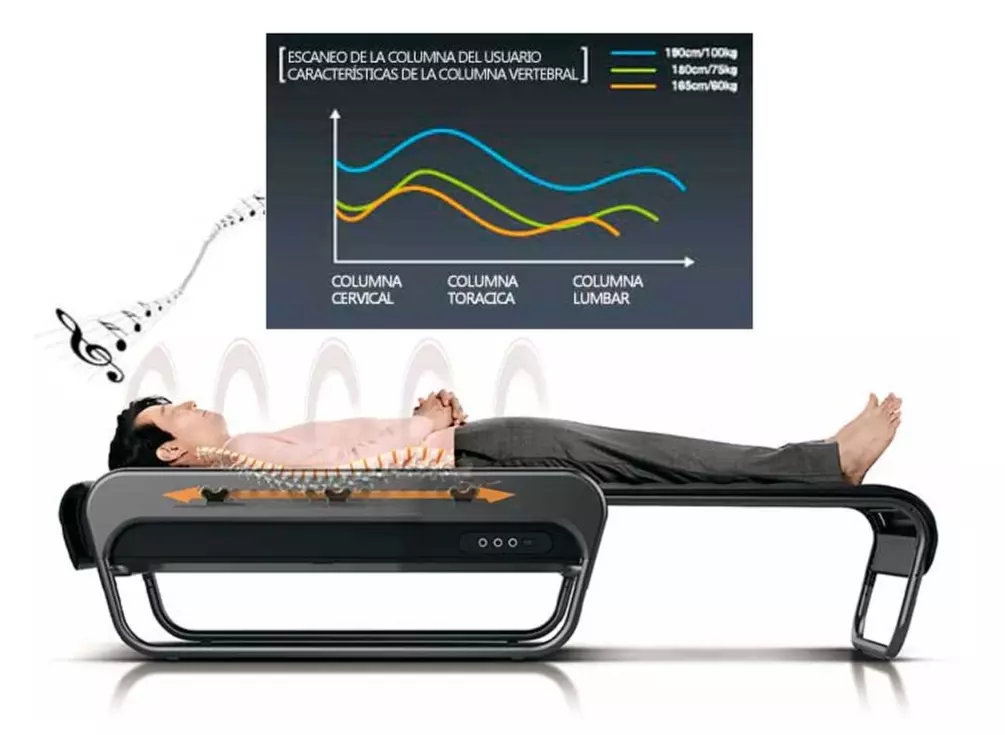 40 minutos de masaje de terapia en camilla con tecnologia Ceragem