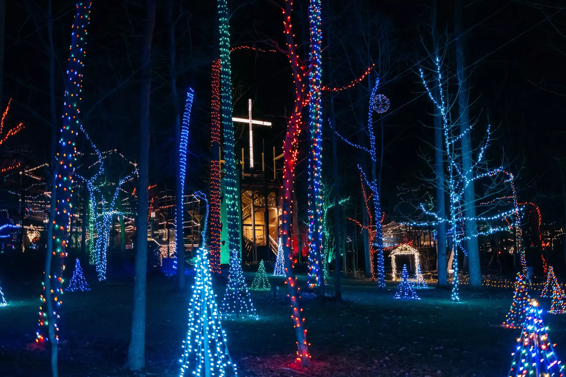 Refreshing Mountain Canopy Zipline & Christmas Lights – Stevens, PA