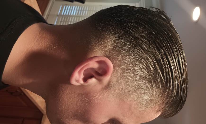 Image 7: Men's Haircut & Style or Color with Hot Towel, Face Mask & Massage