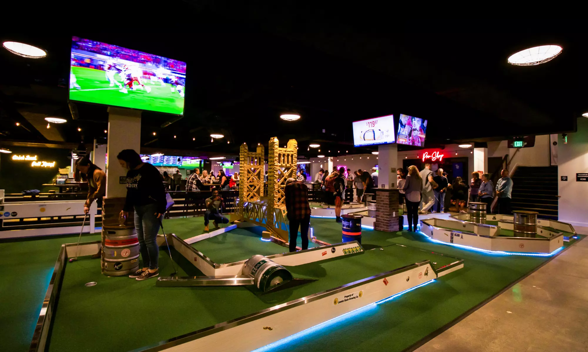 Fun Unlimited Mini Golf at Tipsy Putt Lake Tahoe with Wings or Nachos