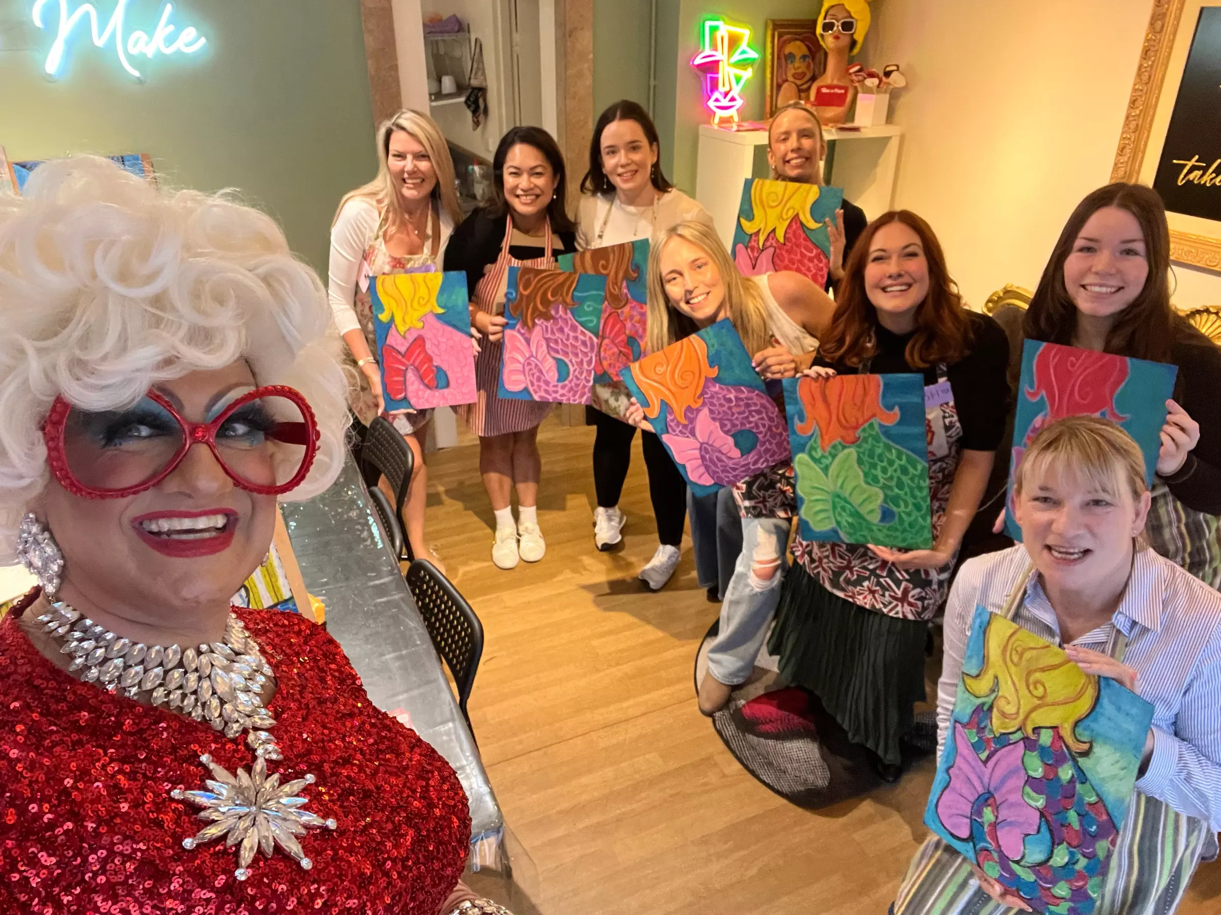 Drawing Class with a Drag Queen for One, Two, or Five People (Up to 25% Off) - Second Medium
