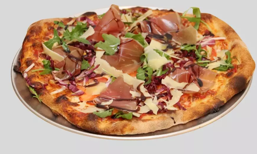 Image 1: Satisfy Your Cravings: Pizza, Cheesy Garlic Bread and Drink