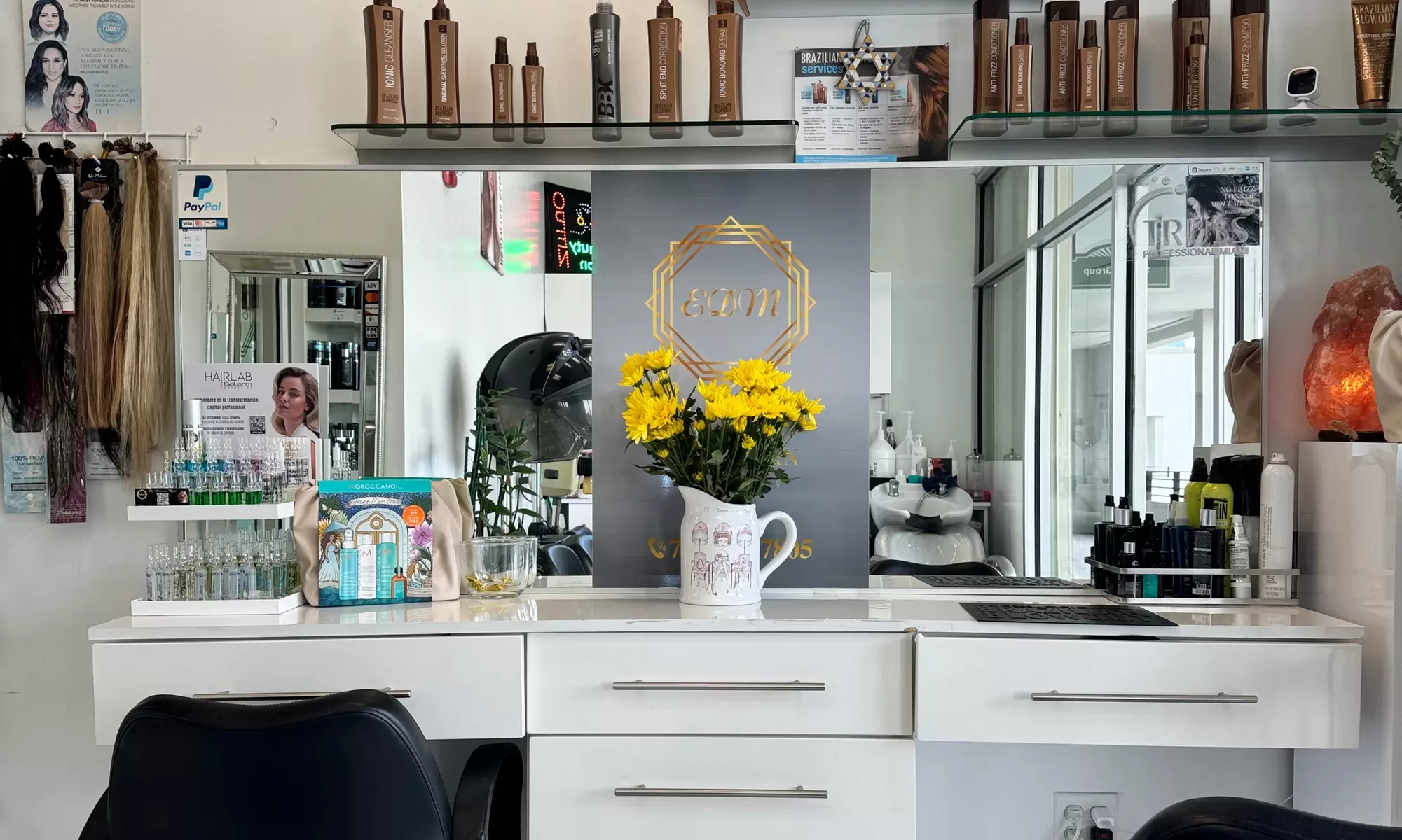 Glossy and Voluminous Hair Blowouts with Deep Conditioning