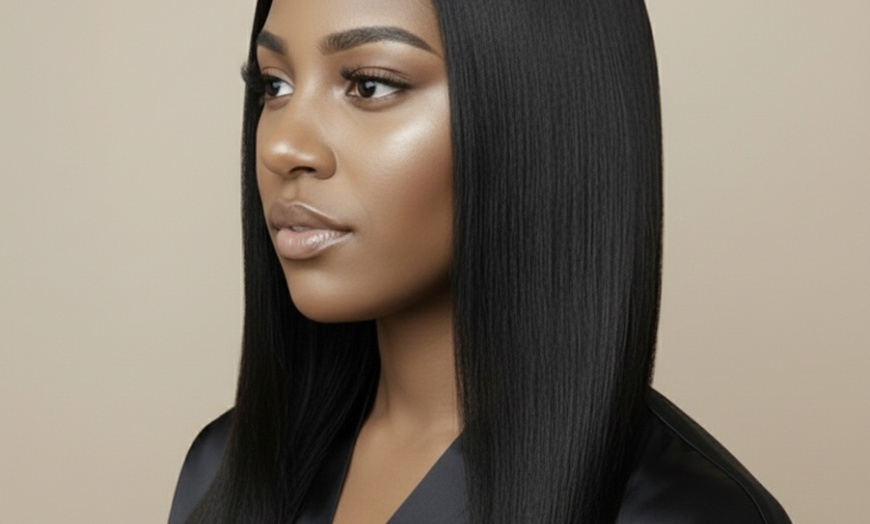 Image 1: Mommy Daughter Silk Press or Basic Braids