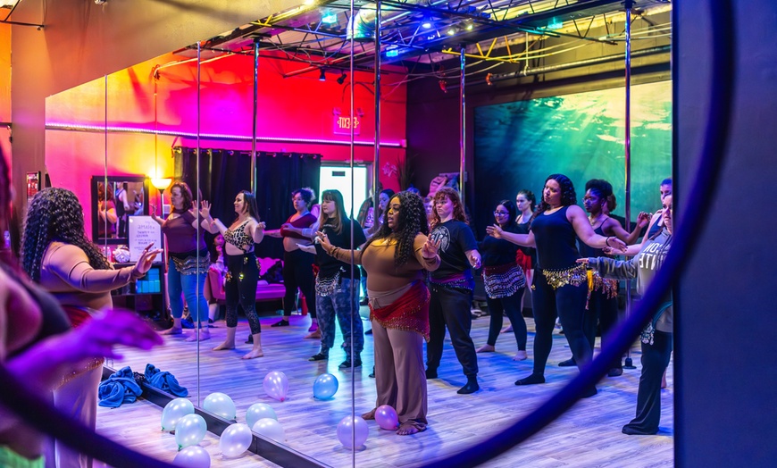 Image 2: Intro to Pole Dance Fitness, Lyra, or Aerial Sling Classes