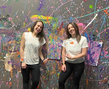One-Hour Splatter Painting Party for Two - Fisk Avenue