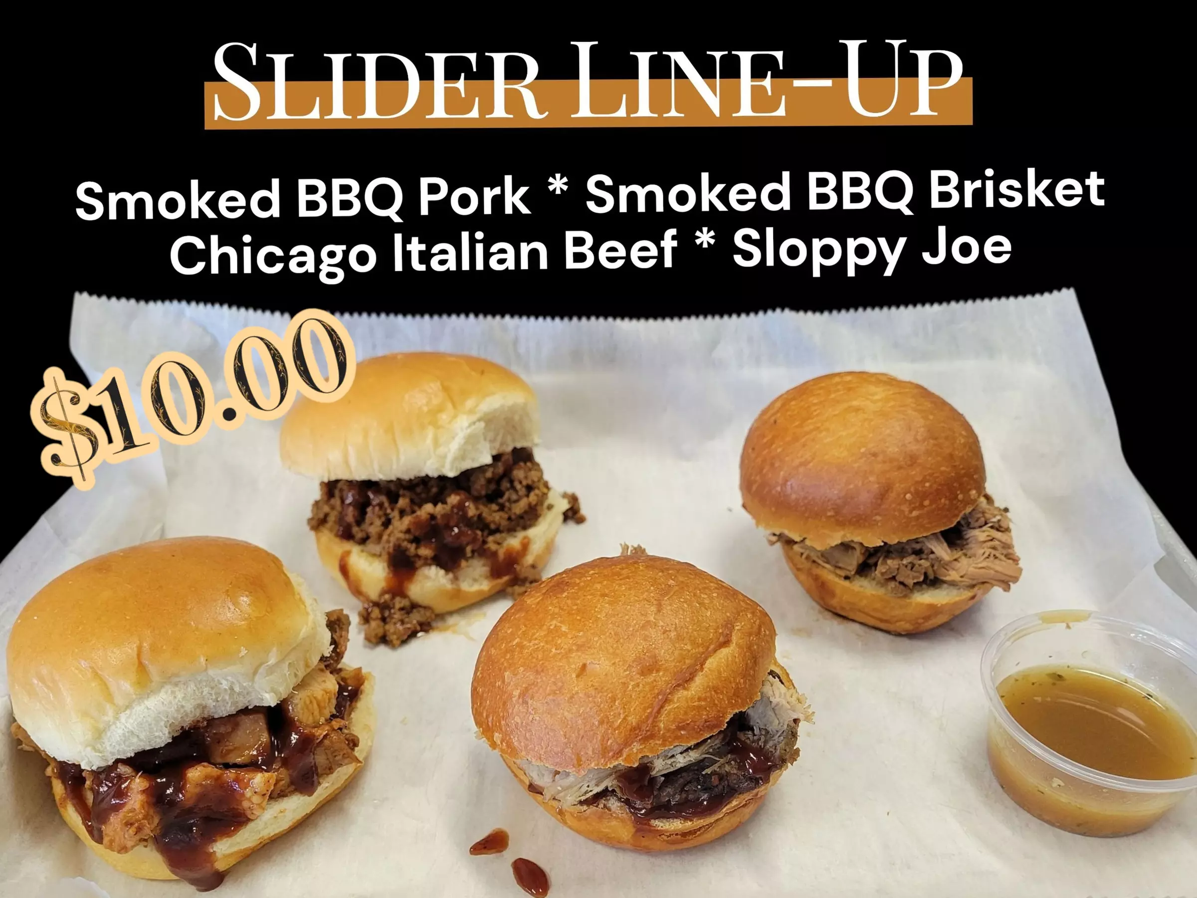 Slider Line-Up Dinner, Slider Line-Up or Kickstand MASHUP Cup