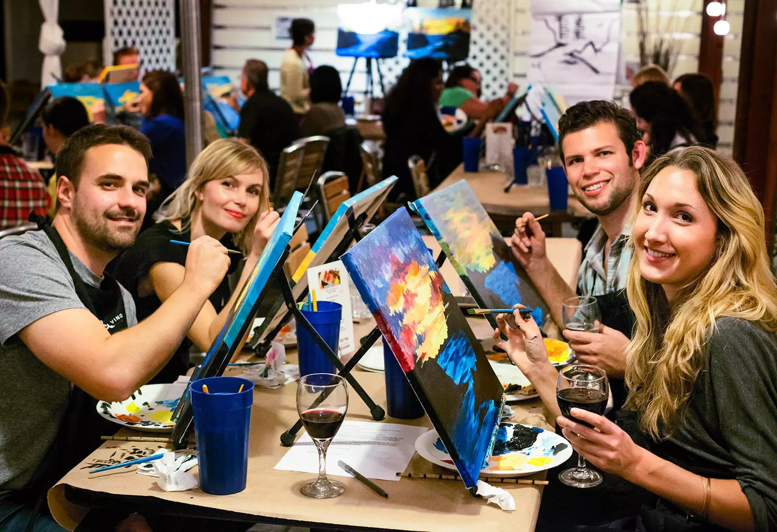 Enjoy a Three Hour BYOB Painting Party for Two or Four People