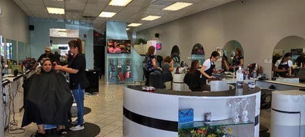 Color-cut-and soothing scalp massage -Single Process All Over Color or Root Touch-up for Shoulder Length or shorter hair - Hair hair Az