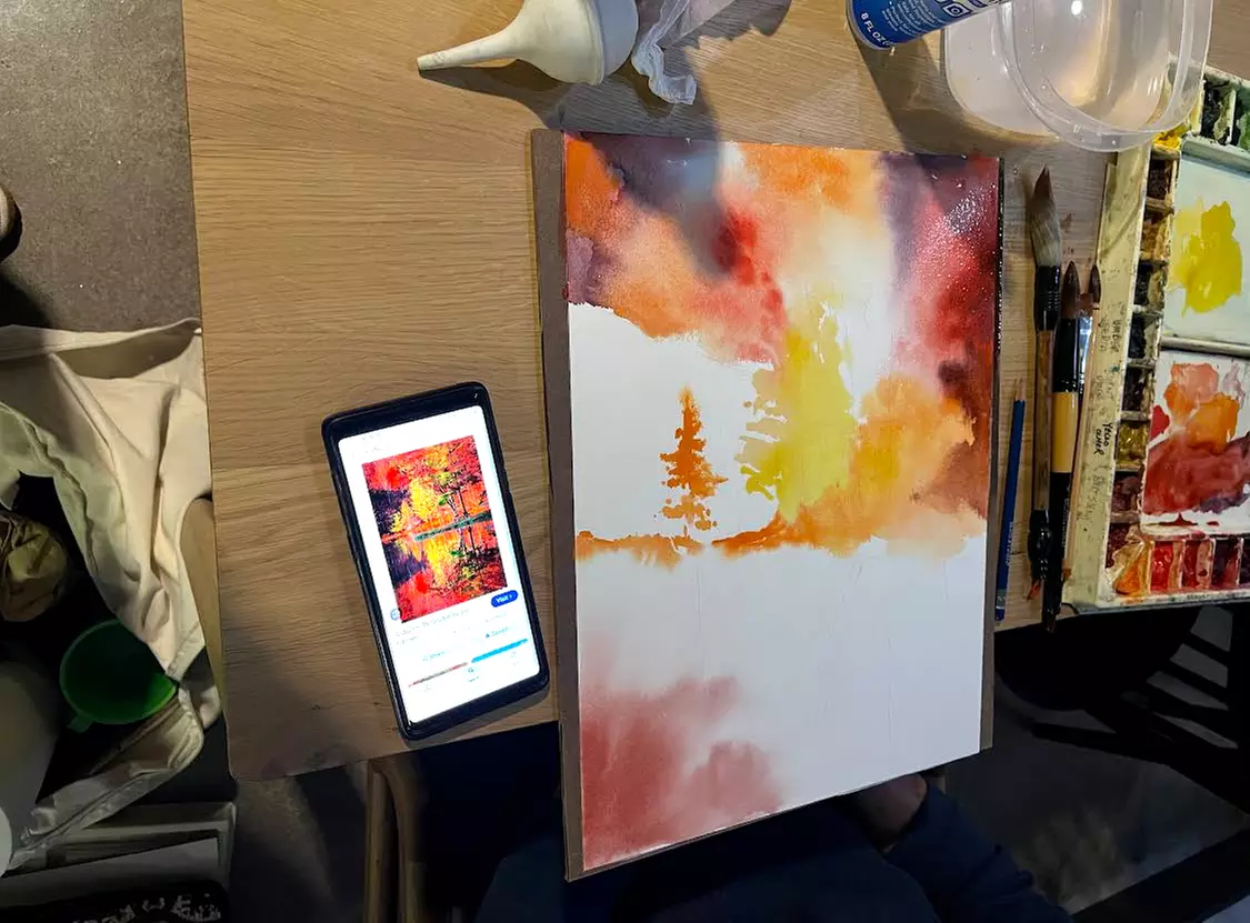 Paint and Learn Watercolour Techniques — 1:1 or Group Classes
