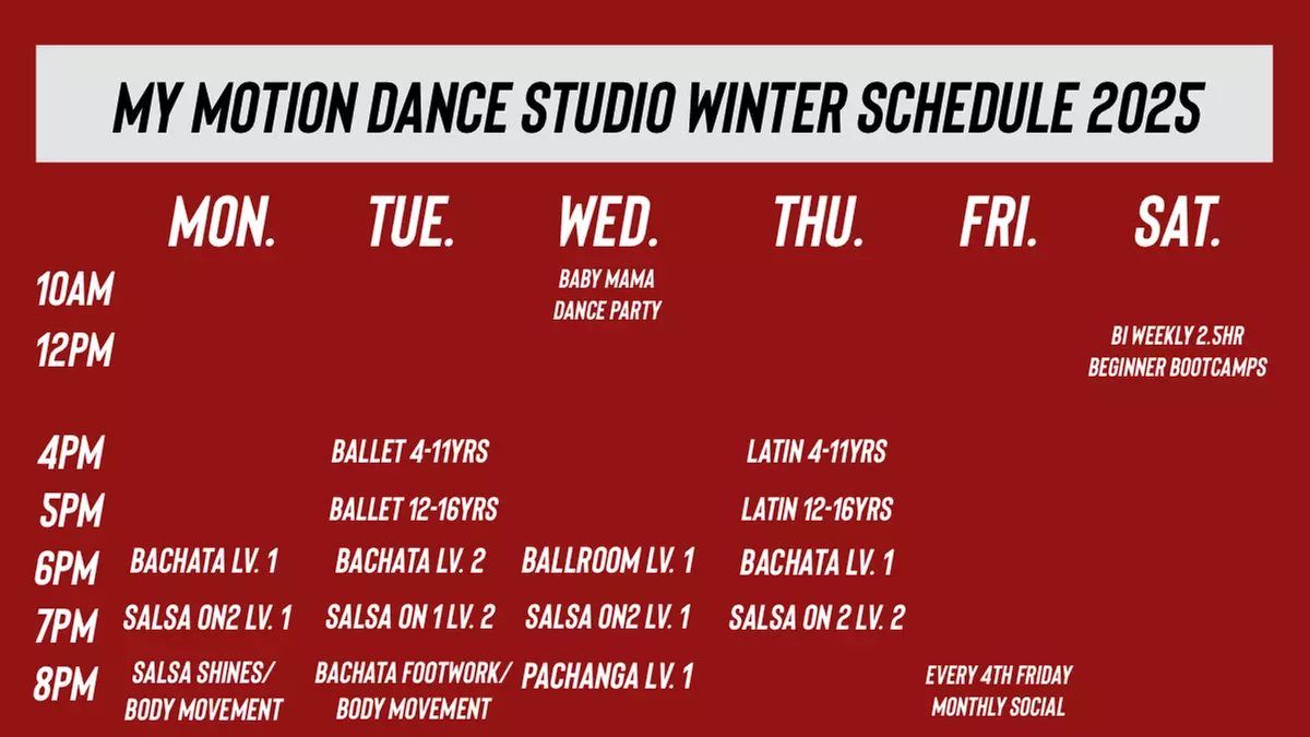 Absolute Beginner Bachata/Dance Classes - 1 or 4 Classes