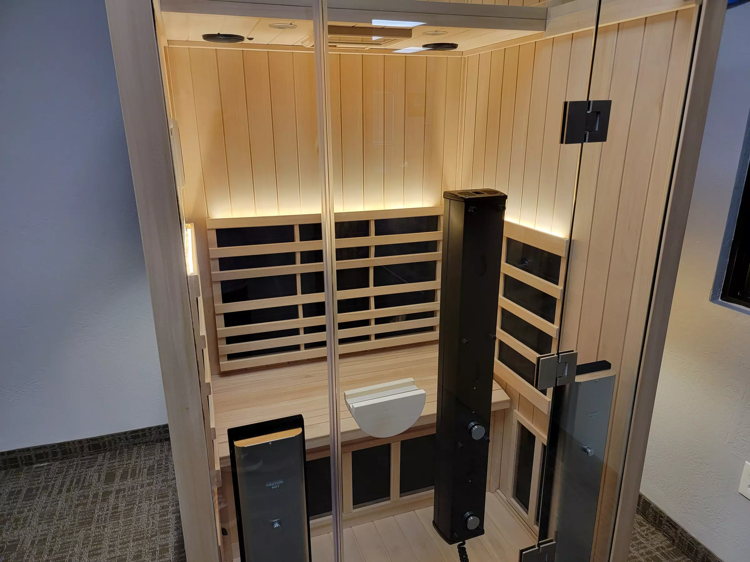 Experience Infrared Sauna with Red Light Therapy Sessions