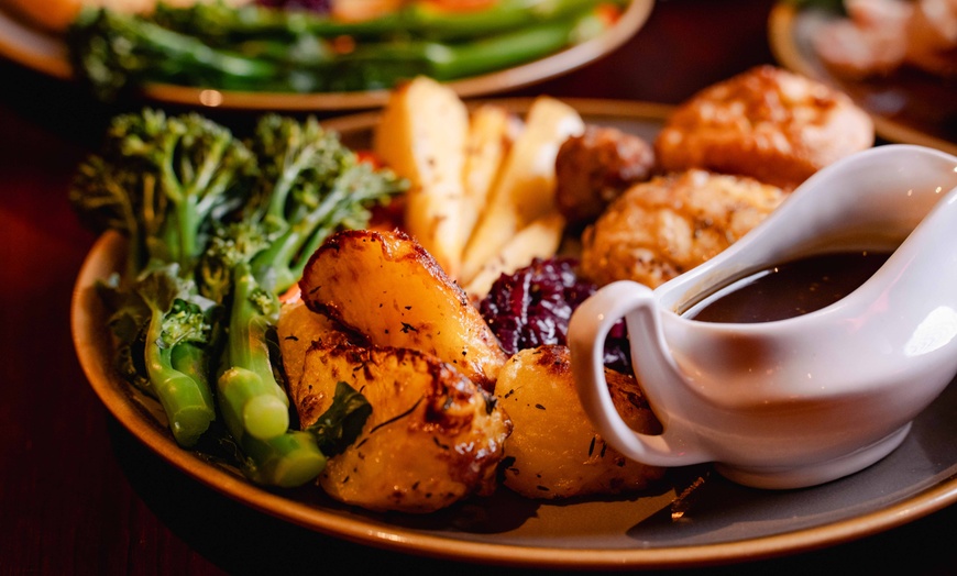 Image 3: Sunday Roast for Two or Four with Glass of Wine or Beer Options!