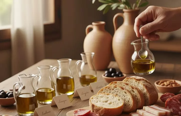 Cata de aceites con panes artesanales y embutidos valencianos