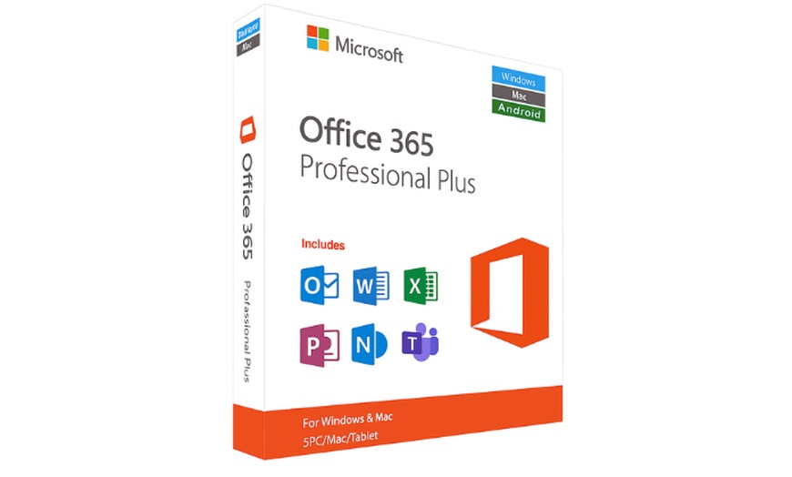 Image 1: Office 365 Pro Plus for PC/Mac/Tablet – 5 Devices - 95% Off 