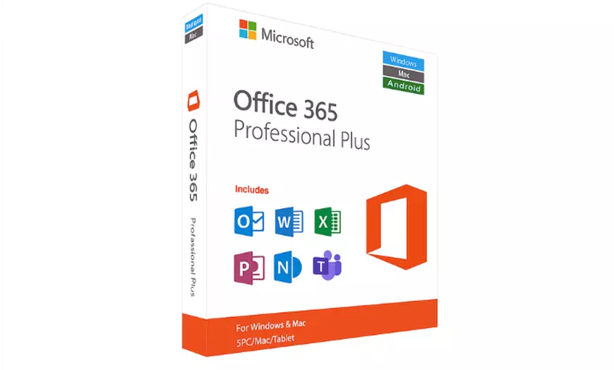Image 1: Office 365 Pro Plus for PC/Mac/Tablet – 5 Devices - 95% Off 