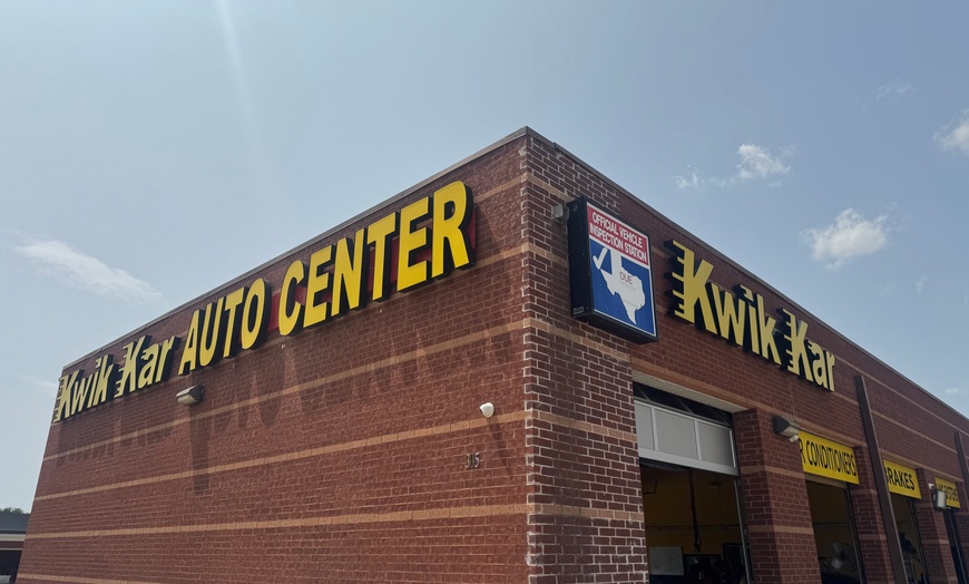 Image 1: Explore Full Service Oil Changes at Kwik Kar Auto Center with options like conventional, semi-synthetic, and full synthetic oils for up to 43% off