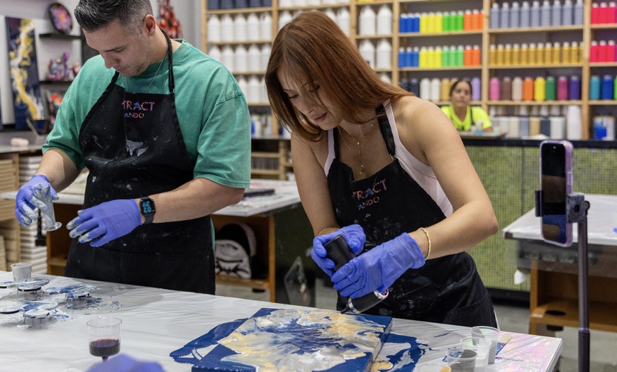 Image 8: Create Your Own Fluid Abstract Art in a Fun Party Setting, Orlando