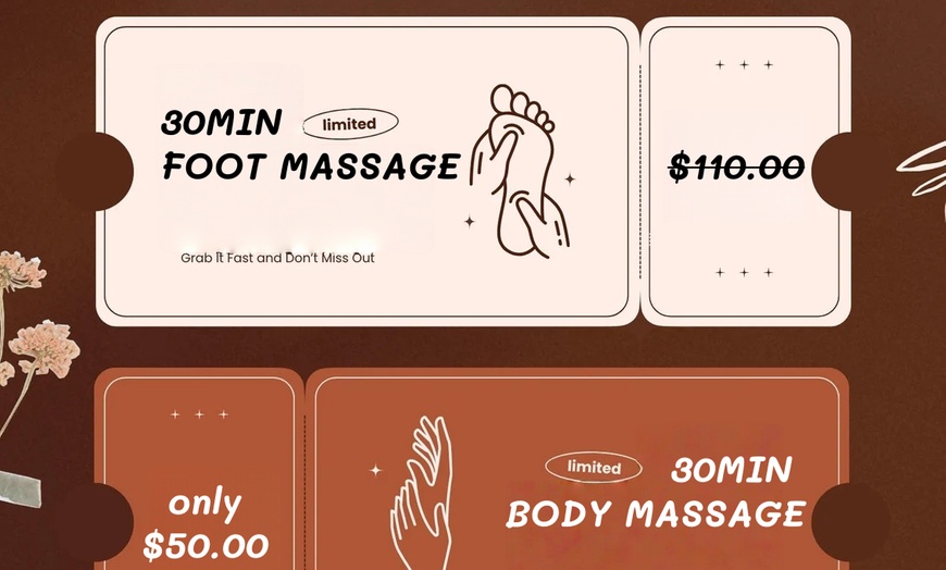 Image 2: Relax with a 30-Min Foot & Body Massage 