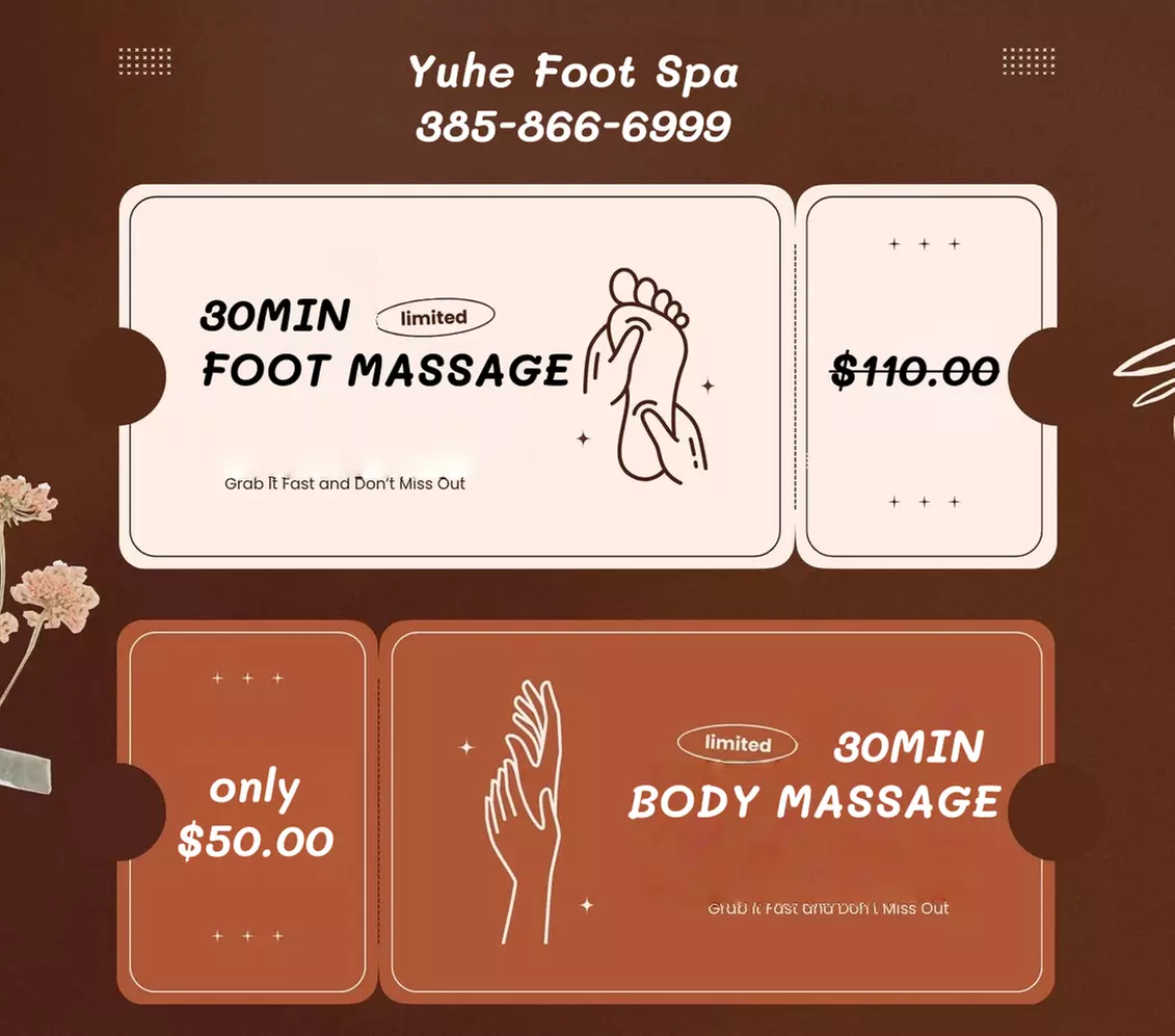 Unwind with a 30-Min Foot & Body Massage at Yuhe Foot Spa - Up to 55% Off - Second Medium