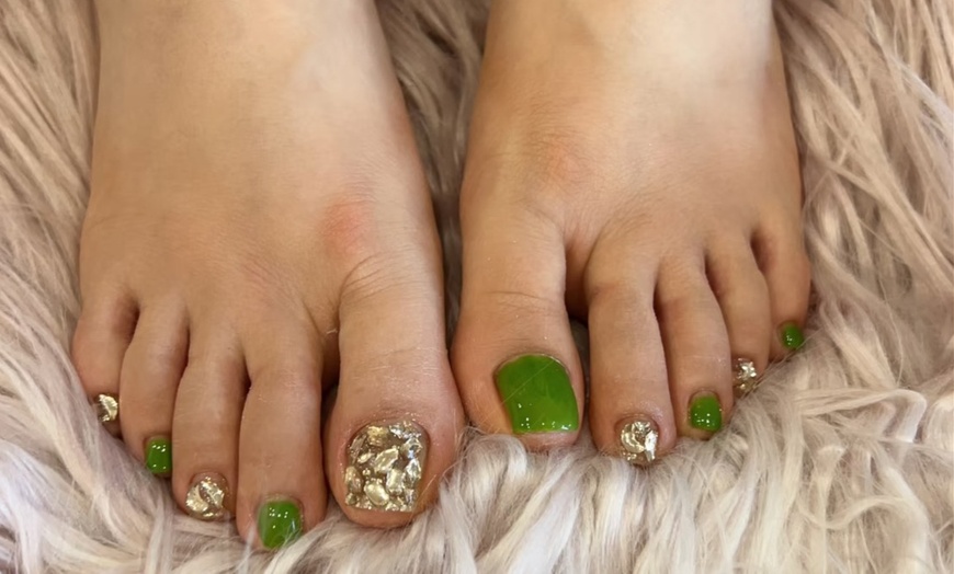 Image 1: Up to 30% Off on Salon-Shellac/No-Chip Mani-Pedi at Magic Beauty Wellness