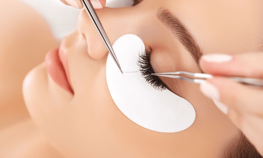 Image 1: Eyelash Extensions-Choose Fairy, Natural Volume, or Wet Wispy Mascara Style - Up to 63% Off