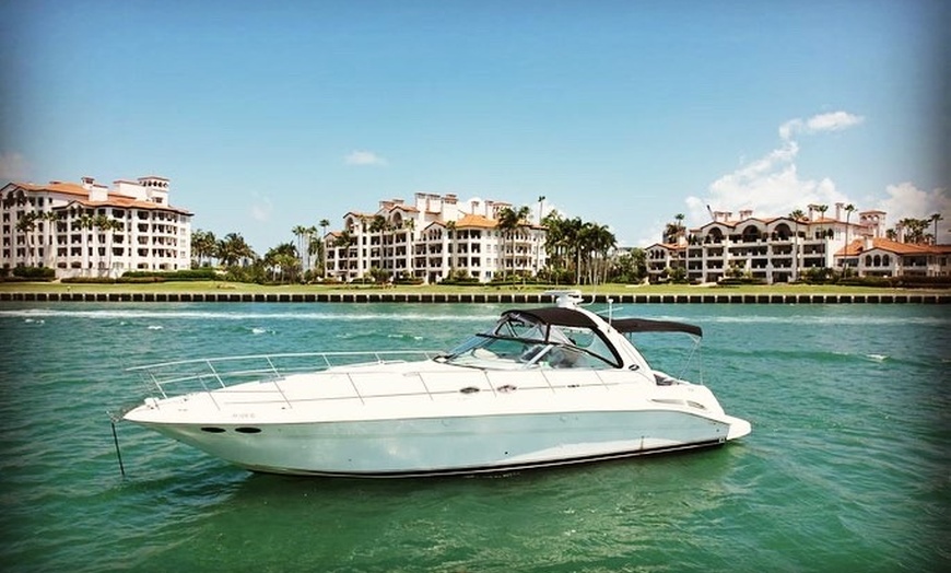 Image 1: 2–4 Hr Private 50 ft Luxury Yacht Rental or 4-Hour Night Party Yacht
