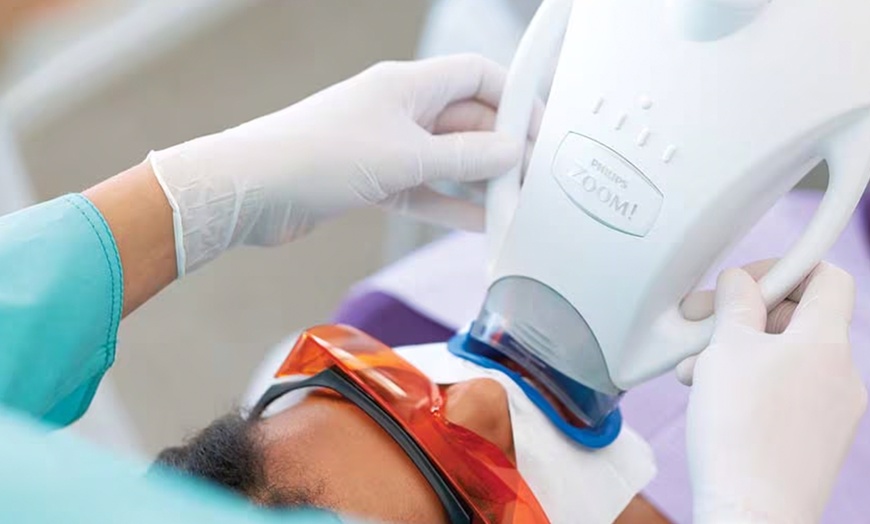 Image 2: One-Hour Phillips Zoom In-Office Laser Teeth Whitening Treatment with Consultation at Crown Dental (40% Off)